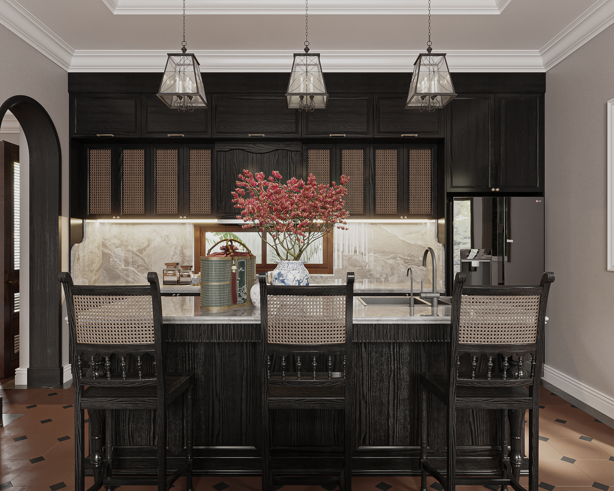 厨房和餐厅桑泰别墅丨越南-12