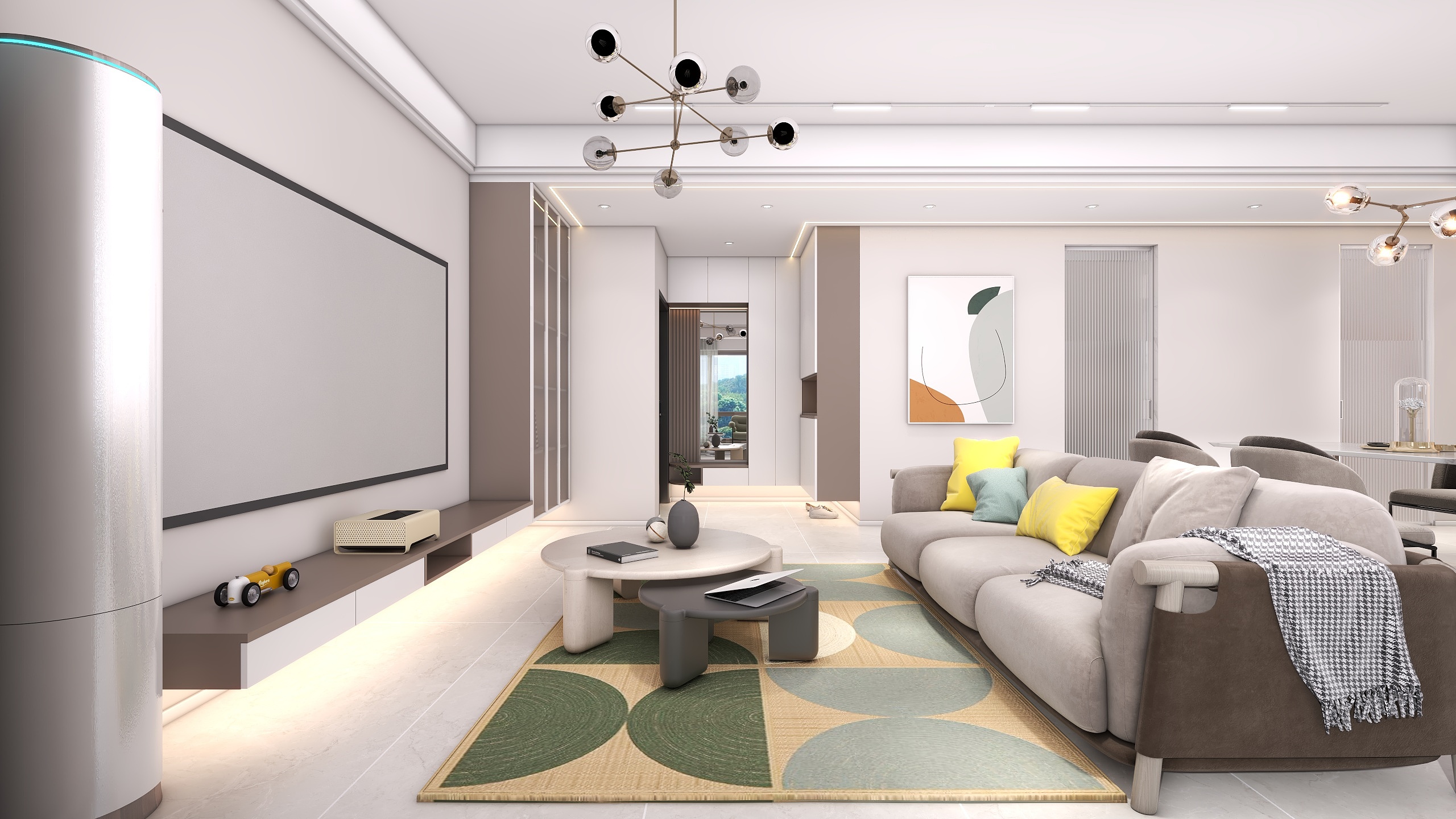 四川成都朗基香颂天府二期（113平方现代简约四居室）-3