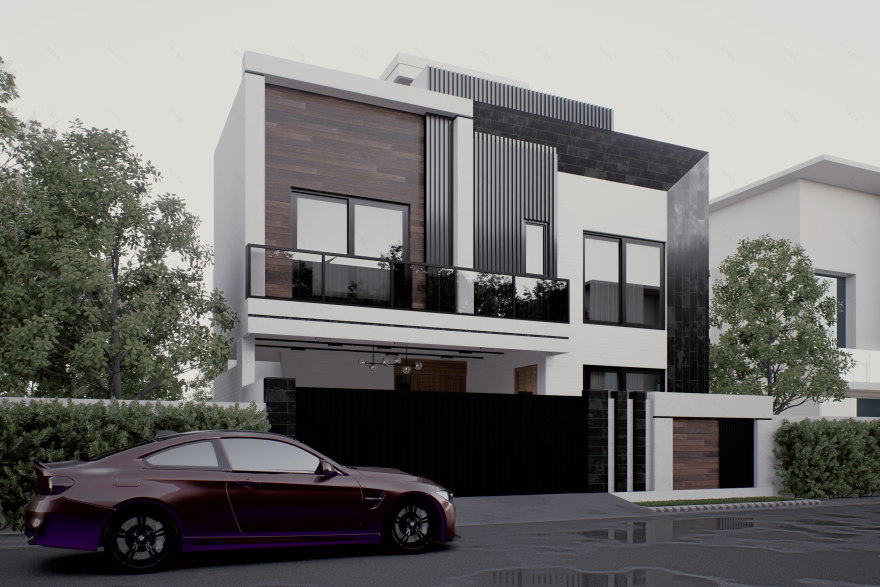 Modern House Exterior Rendering-3