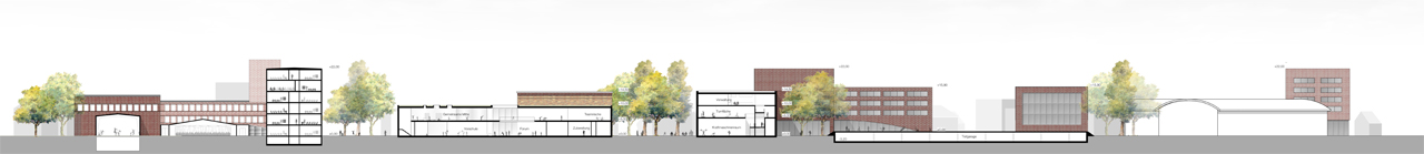   Wettbewerbsverfahren städtebauliche Studie Olympiastützpunkt/Schule Alter Teichweg in Hamburg Dulsberg : Andreas Heller Architects & Designers-39