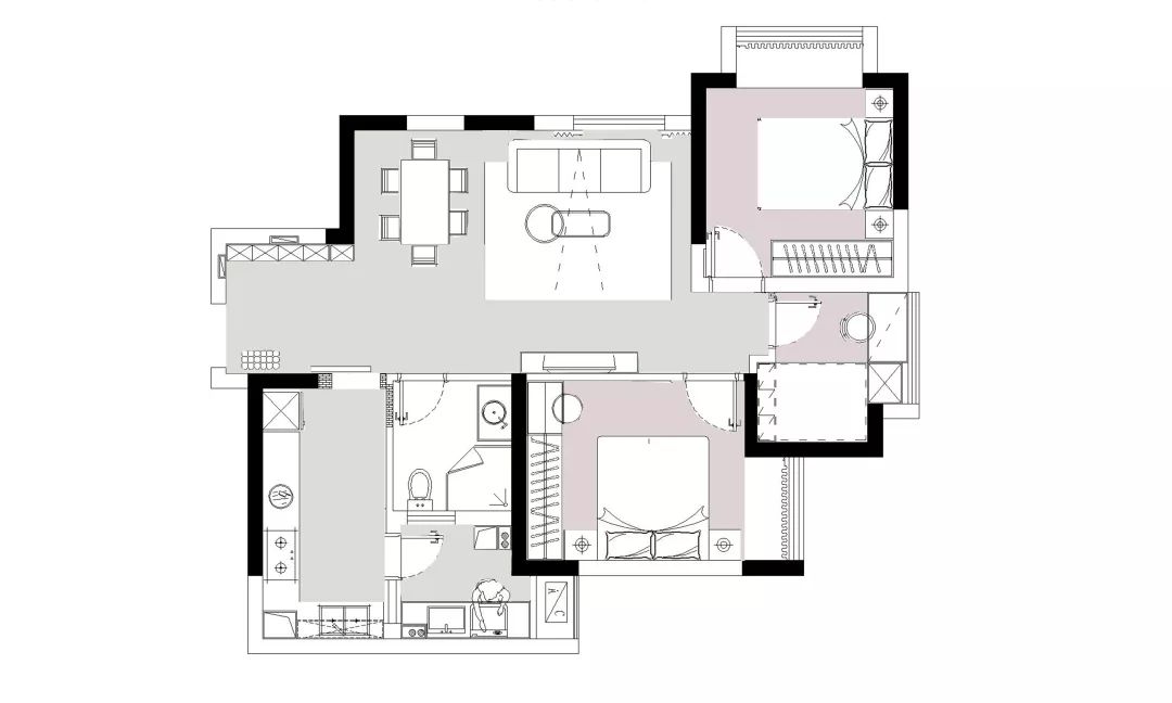 现代 INS 风，天府城 85 平米小家的大胆创新-7