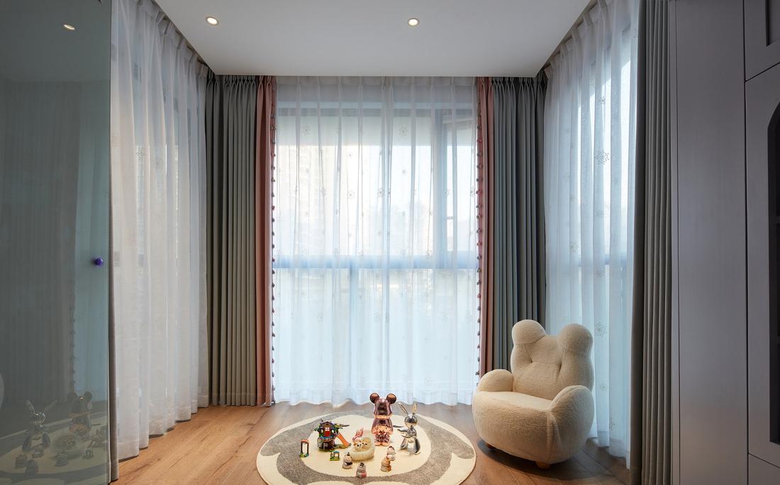 三代人的温馨爱马仕橙蓝跳色空间-21