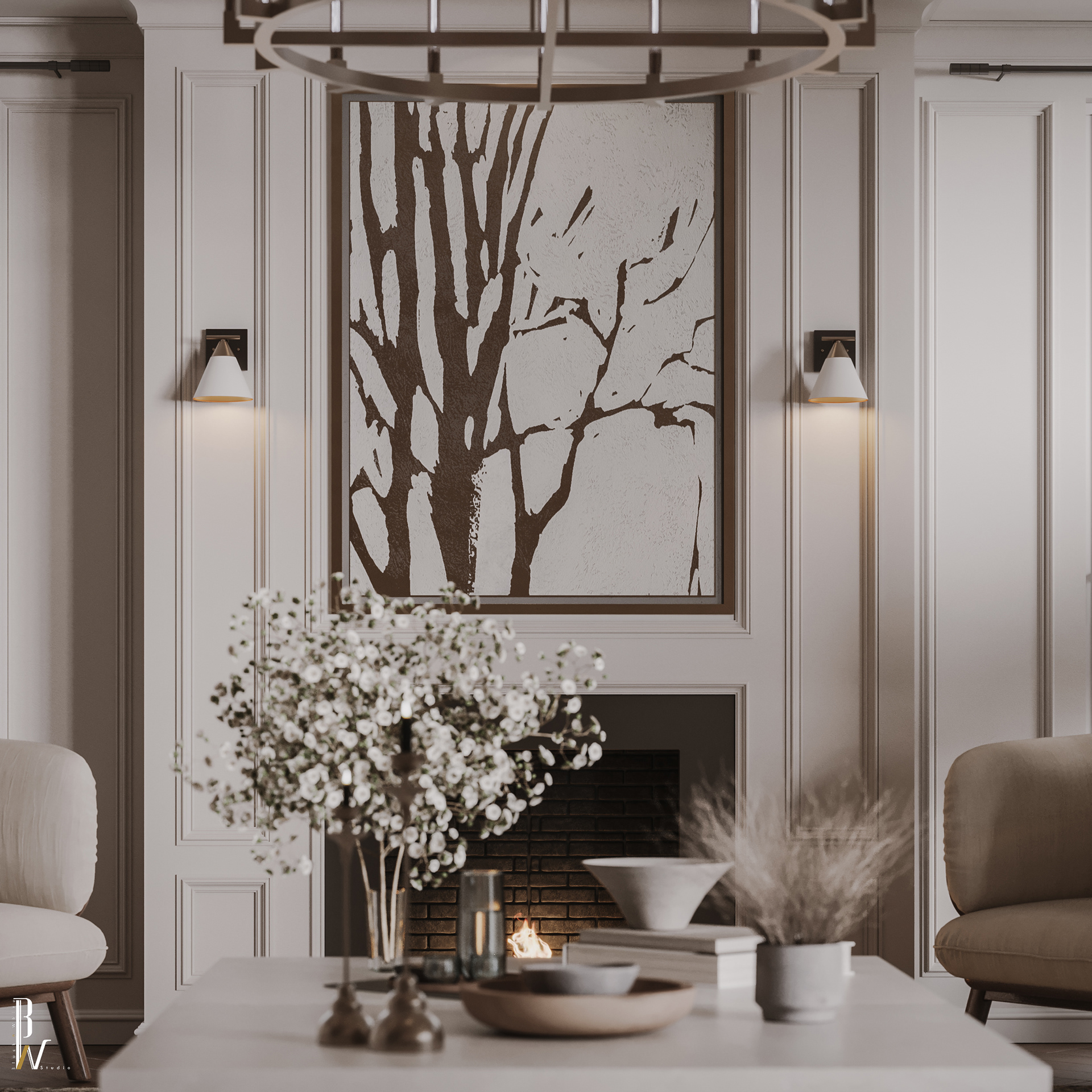 居住区域设计丨美国丨Black N White-15