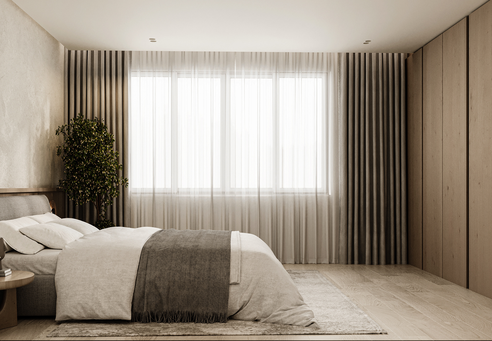 现代主卧室设计丨沙特阿拉伯丨Reel Studio-17