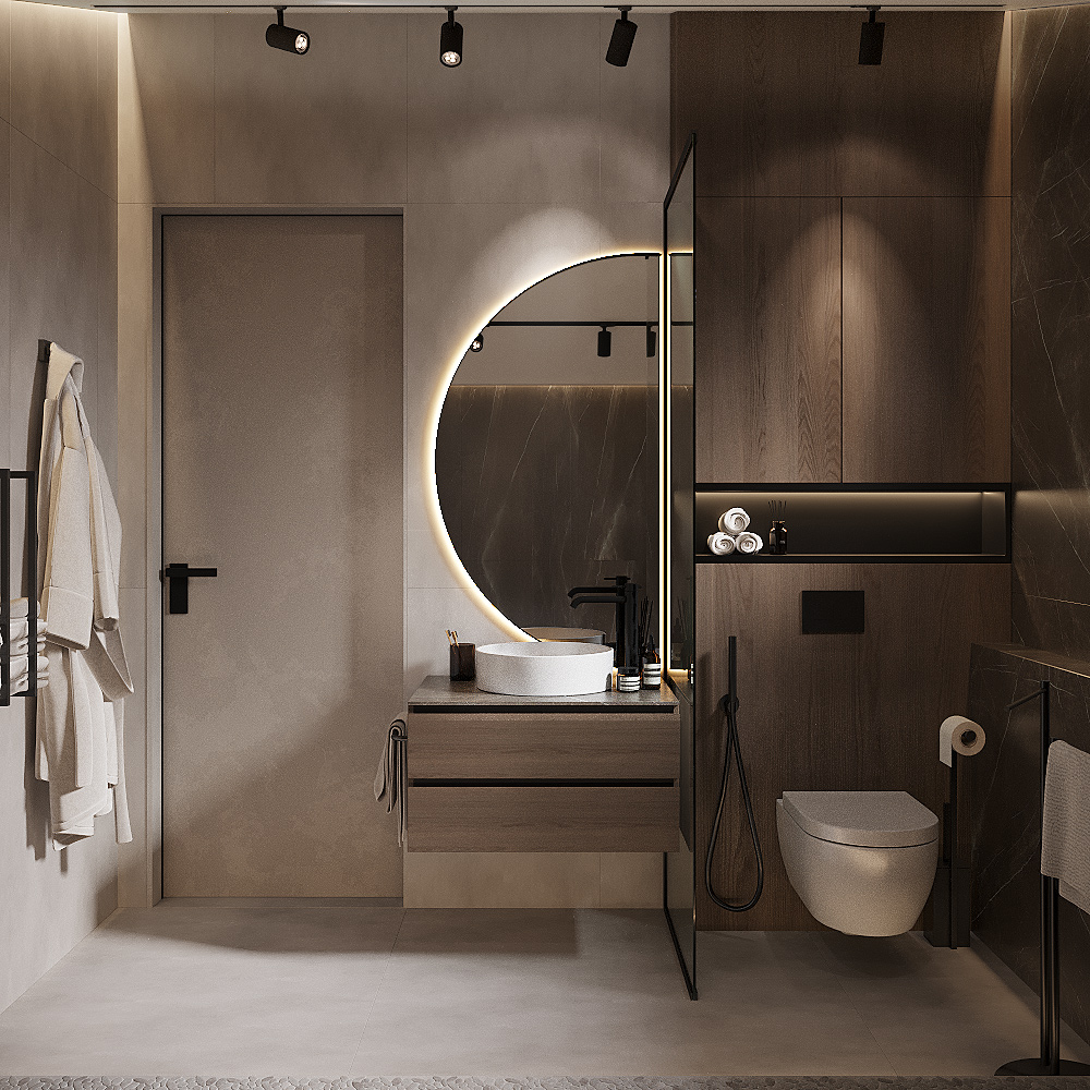 黑色洗衣房和浴室-2