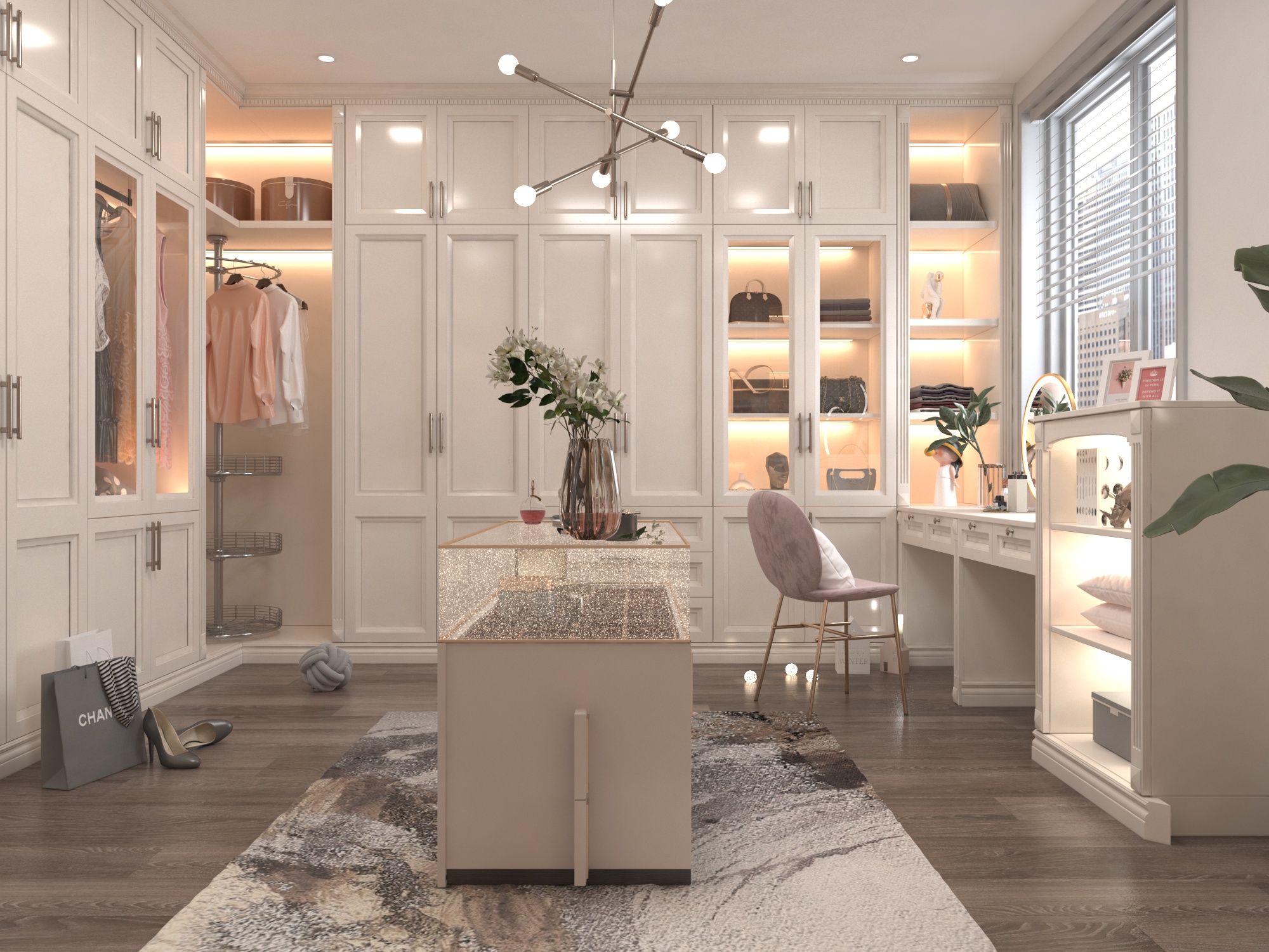 豪华更衣室设计丨Nada Abdalla-5