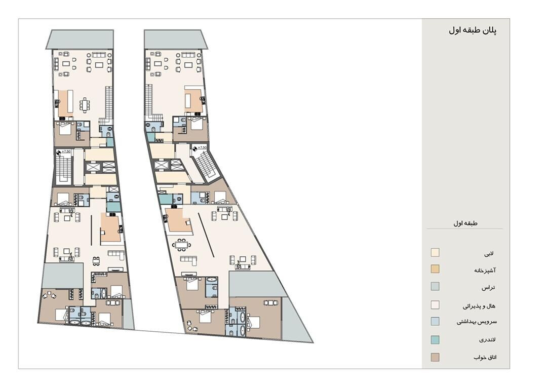 伊朗 LEMAN 住宅综合体的创新设计丨TAVANGAN Consulting Engineers-25