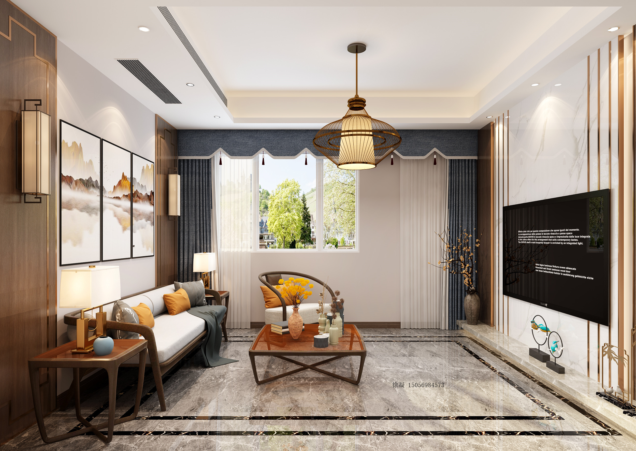 新中式简约别墅设计-1