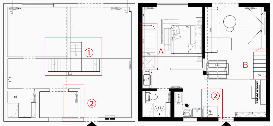 玖雅平层设计,小三居变大两居,空间利用与光线优化-0