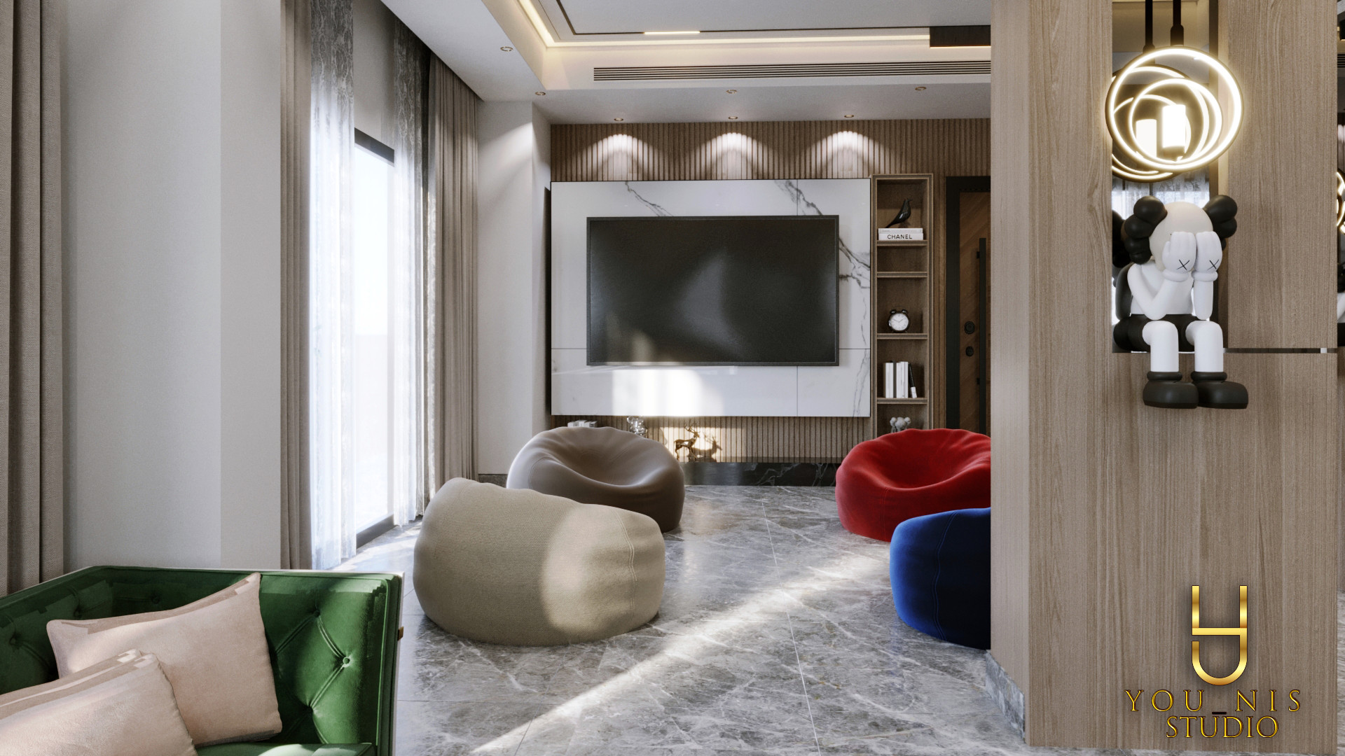 带有开放式厨房的接待区丨埃及丨you_nis studio-5