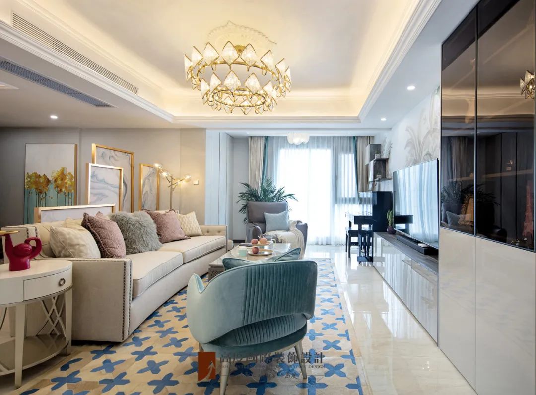 浪漫蒂芙尼蓝，美式家设计温柔呈现-41