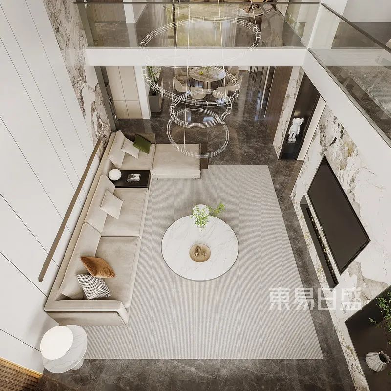 208㎡新中式混搭现代风,东方情怀的新式表达-2