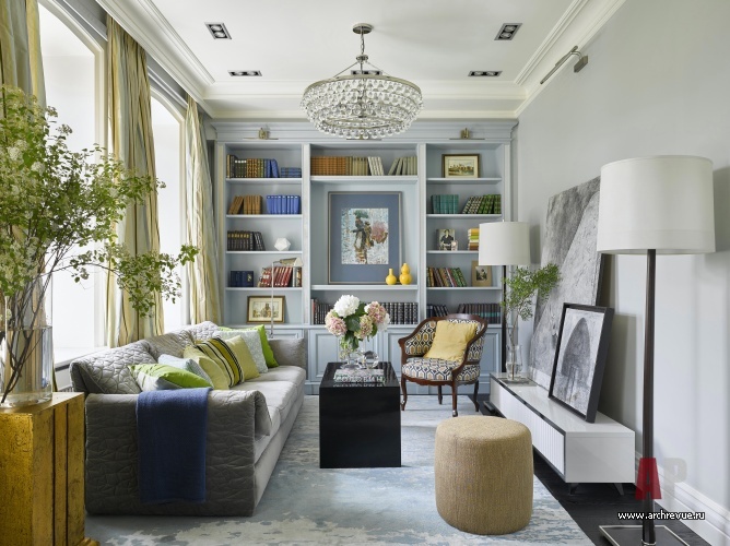 莫斯科 Патриарших прудах带阁楼的两层公寓设计丨俄罗斯莫斯科丨Зольтманн Инна-14