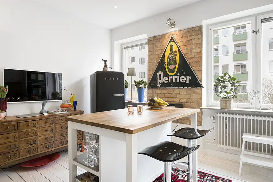 瑞典马默公寓的春日色彩与复古魅力-3