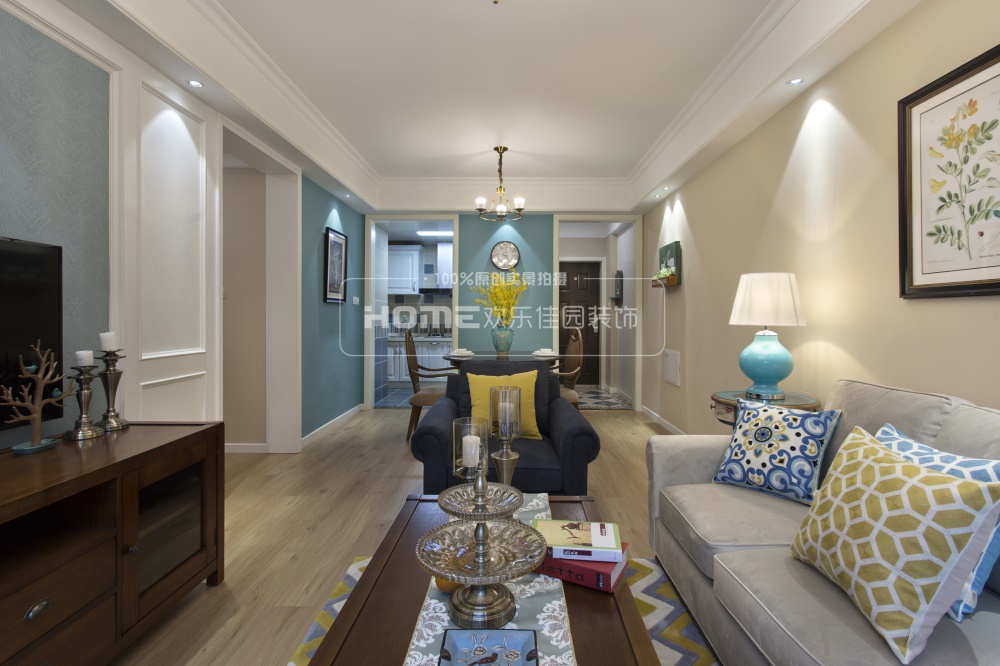 蓝色浪漫主义 | 80 平米美式家居的精致生活-20