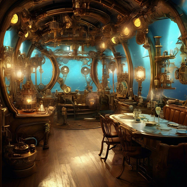 Дизайн квеста в стиле стимпанк. Батискаф. 4-4