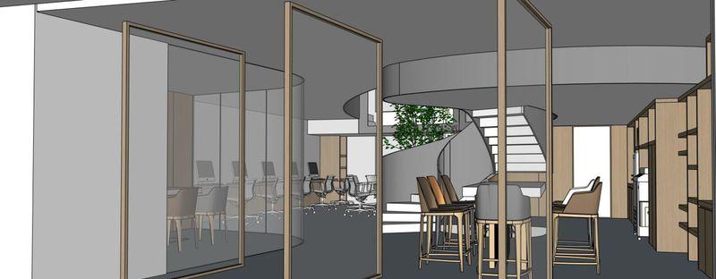 绿色生机，双层高效——明亮轻快复式办公楼设计-3