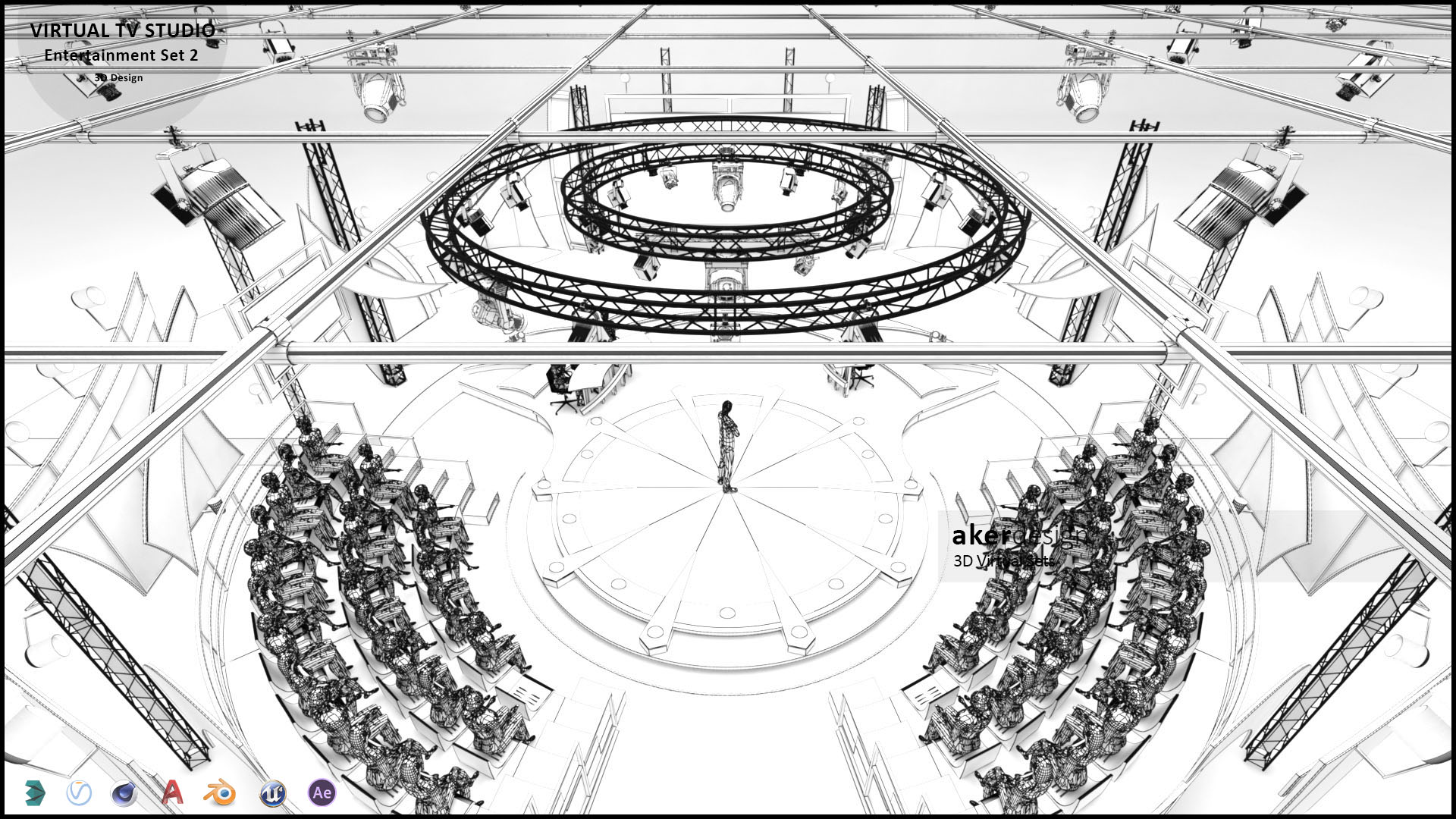 Virtual TV Studio Entertainment Set 2-16