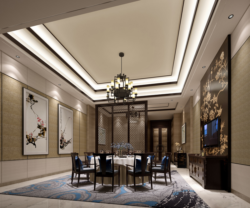 新中式风格奢华酒店餐厅 会所包房 包厢 包间 高清效果-2-18