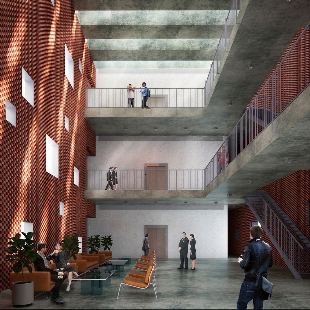 VTN Architects Brick Training Complex Will Create Its Own Microclimate Using Sky Walks-44