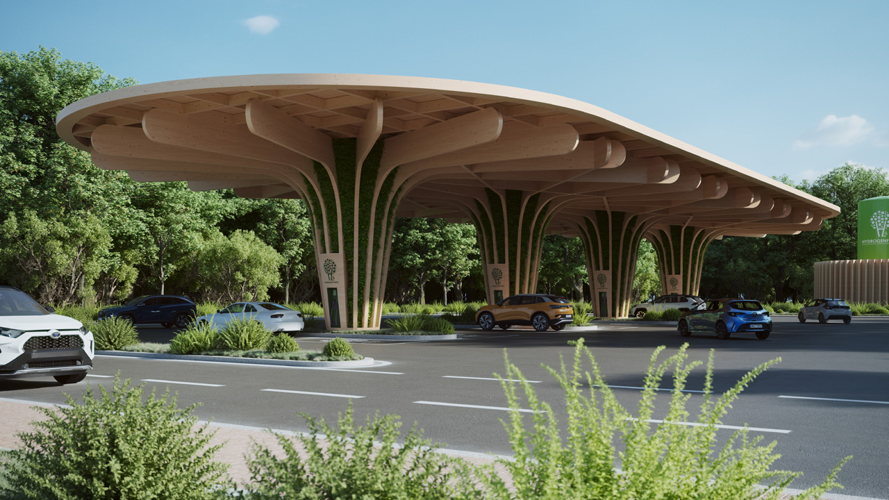 HydrogenForest · 生态可持续氢燃料补给站丨意大利丨Giancarlo Zema Design Group-0