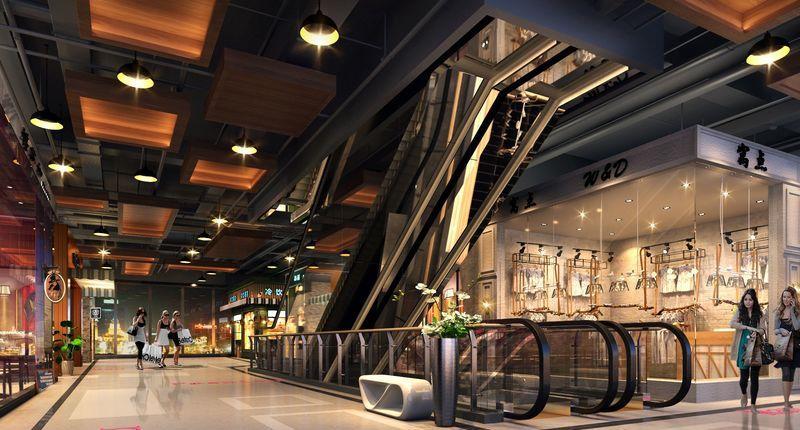 一线品牌天霸设计的城市综合体中庭装修效果图解析-10