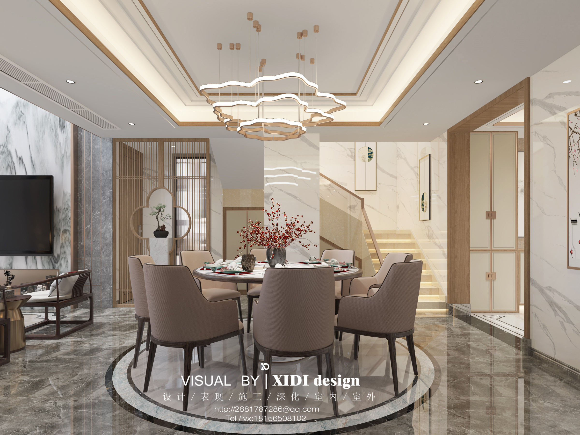 芳桂园沈总雅居，新中式样板间-0