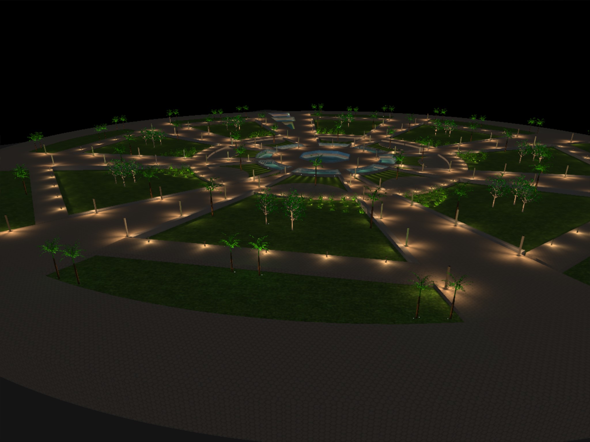 Main Square Landscape Lighting design-2