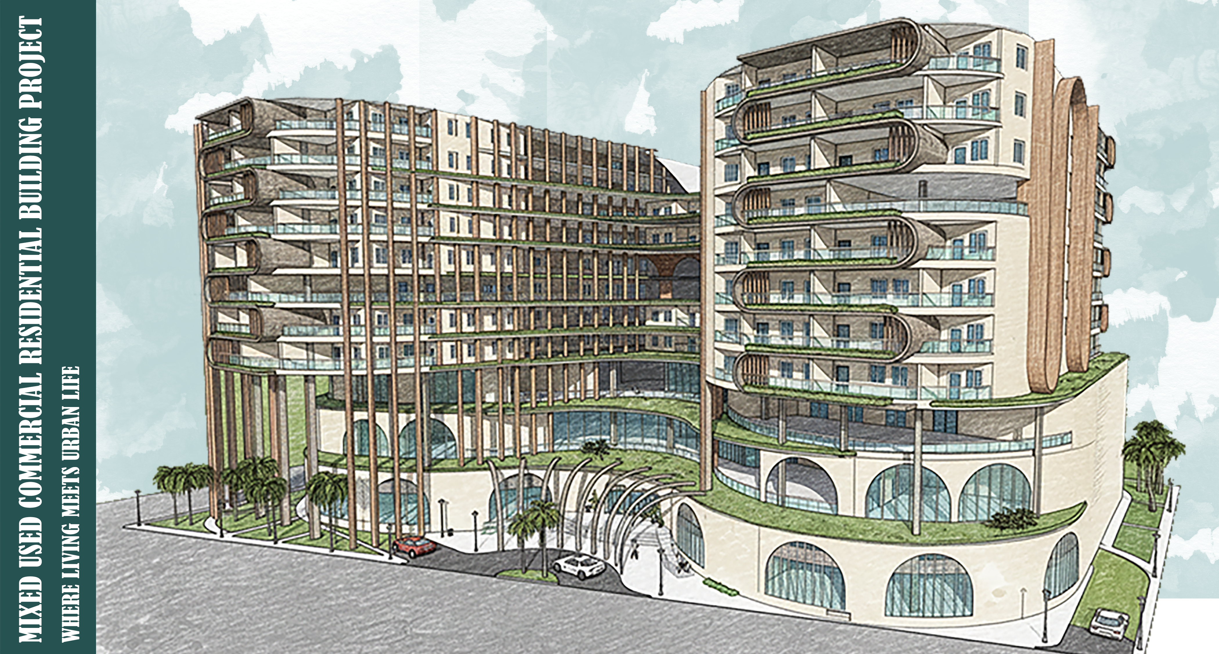 Mixed used commercial residential building project-0