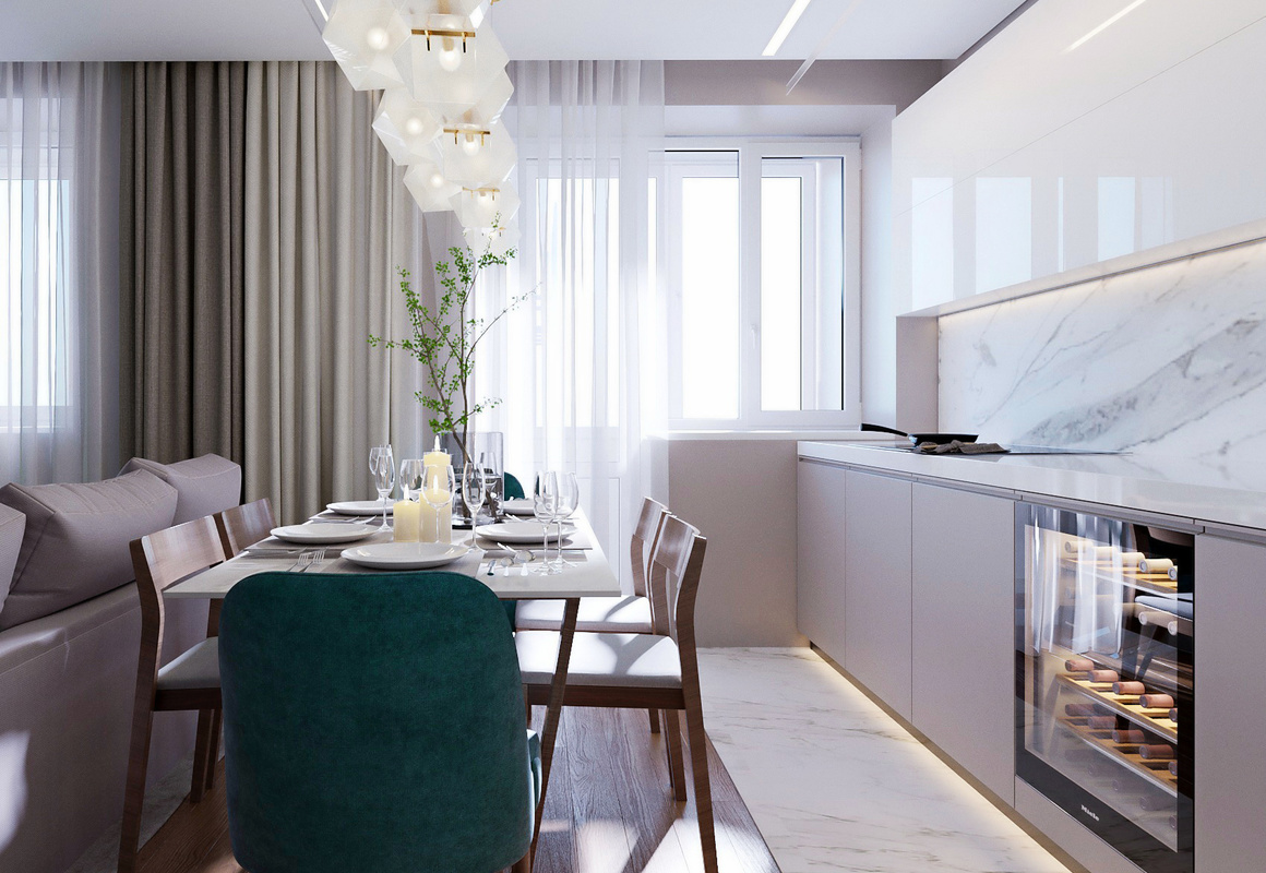 ЖК "Изумрудный" 三居室公寓室内设计丨俄罗斯萨马拉-15