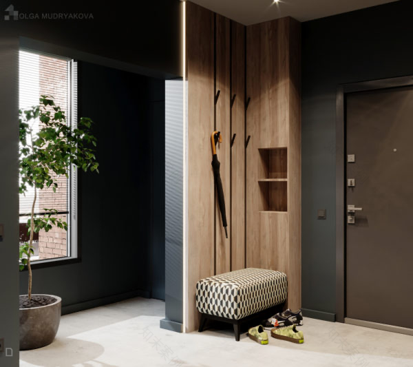 现代简约玄关设计-80