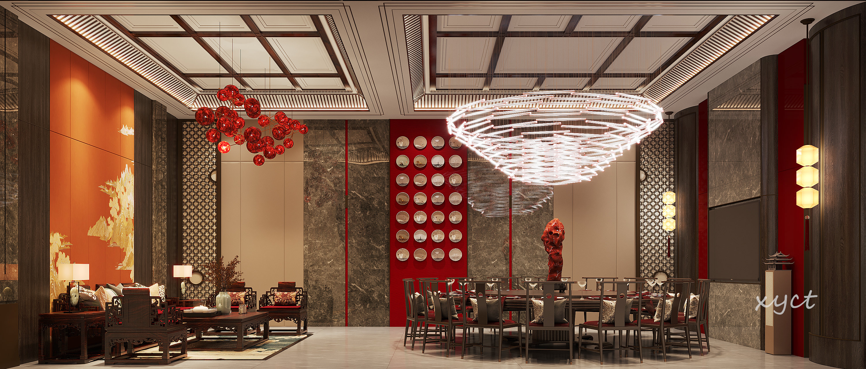 新中式包厢|静谧雅致-5