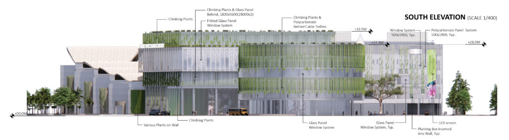 香港科学博物馆垂直花园立面设计-2