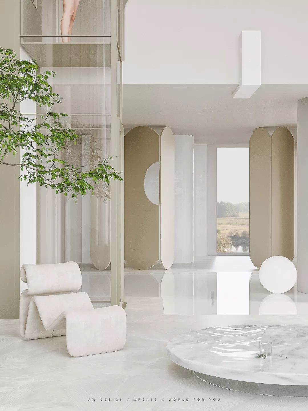 平衡几何与色彩的私宅空间-19