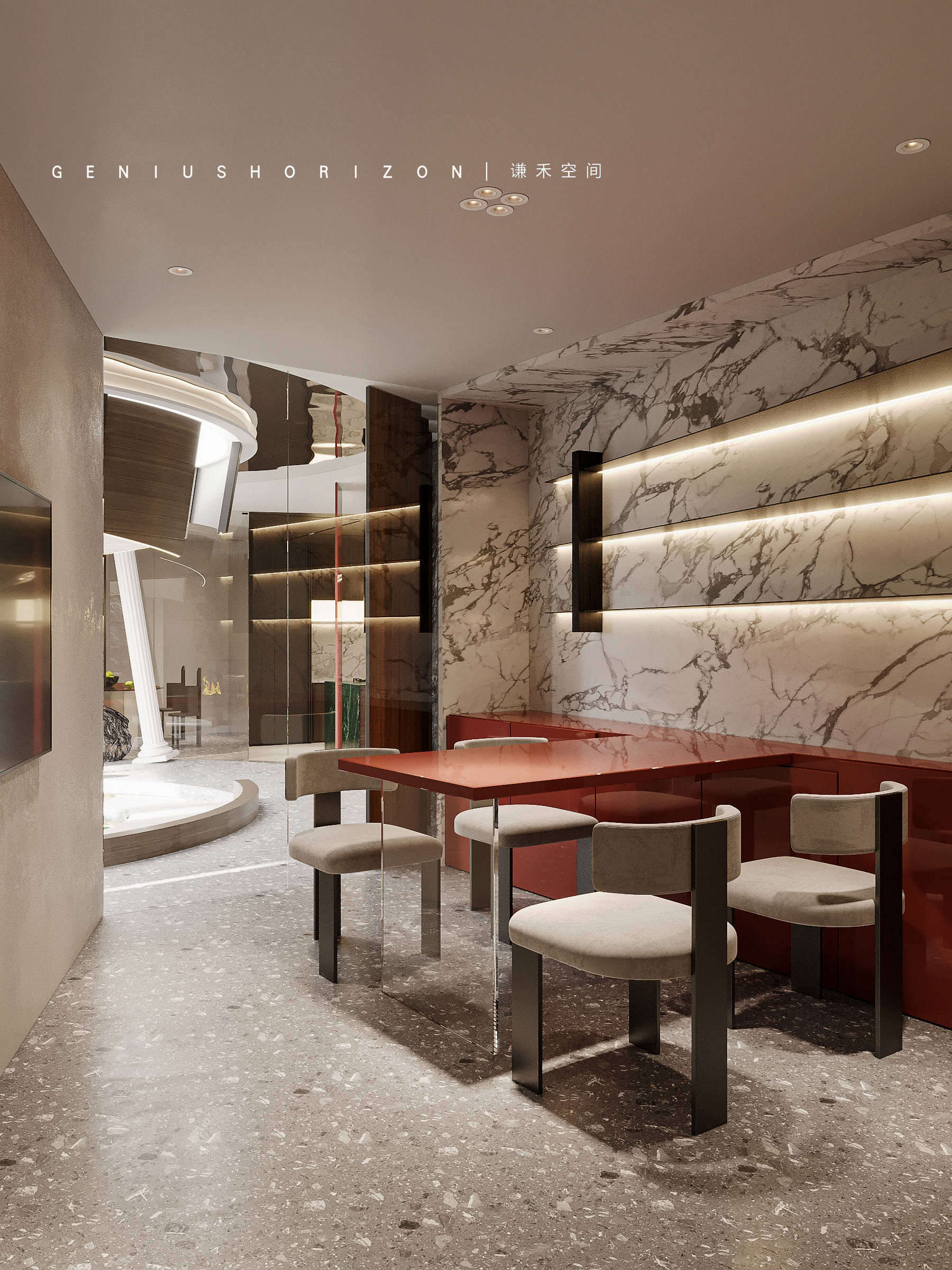 现代木作店效果表现丨谦禾空间设计事务所-19