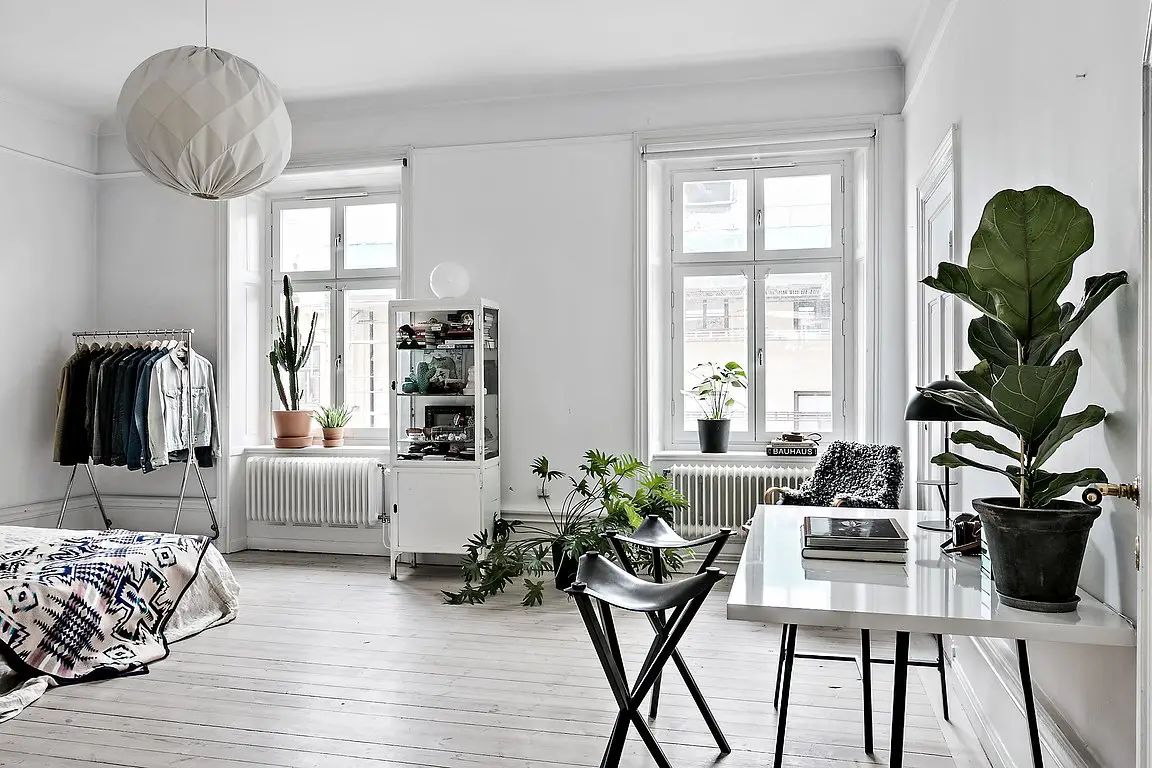 色彩墙的魔法，99 平米瑞典公寓新生-15