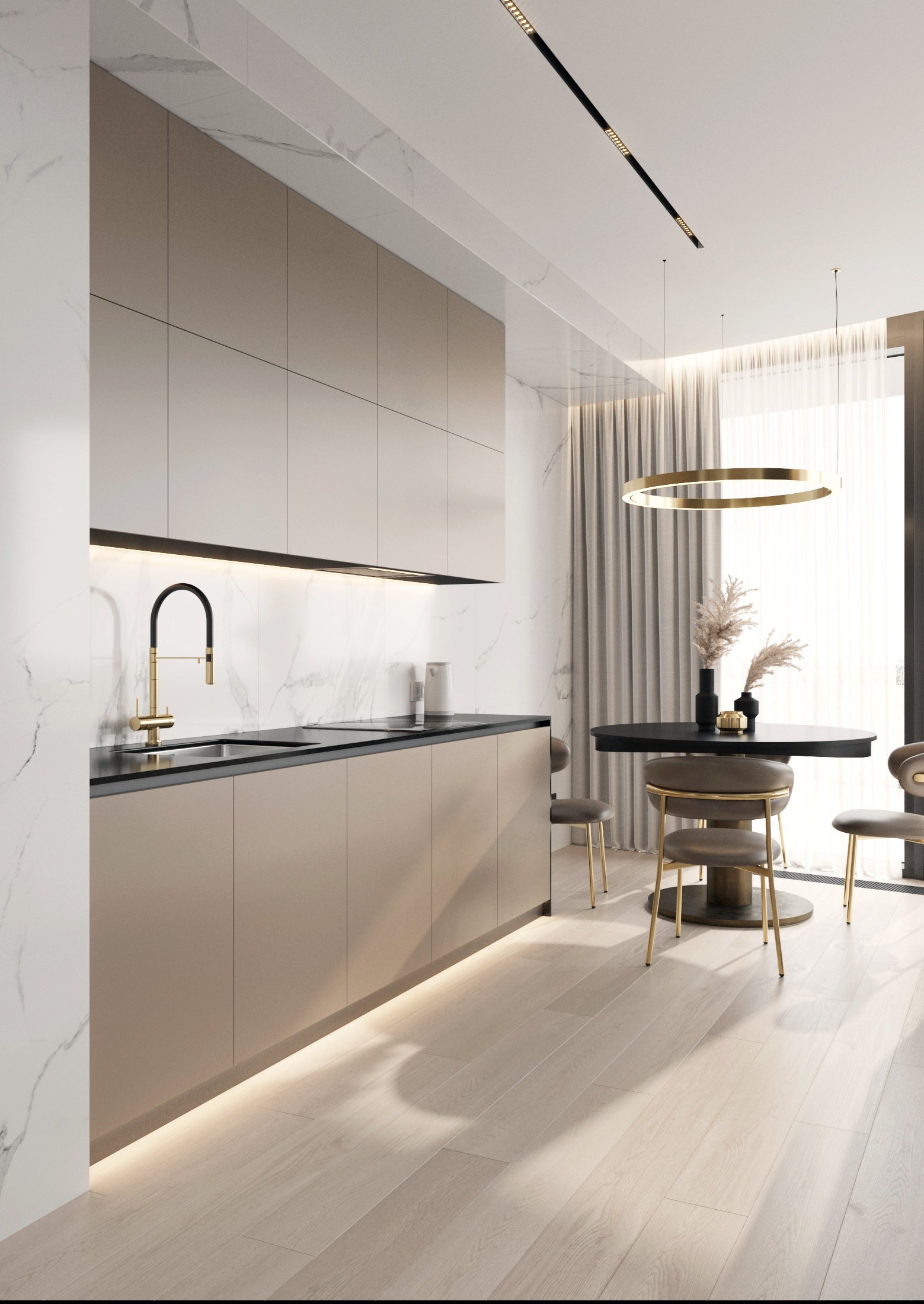 95㎡浅色系公寓设计 既舒适又精致-10