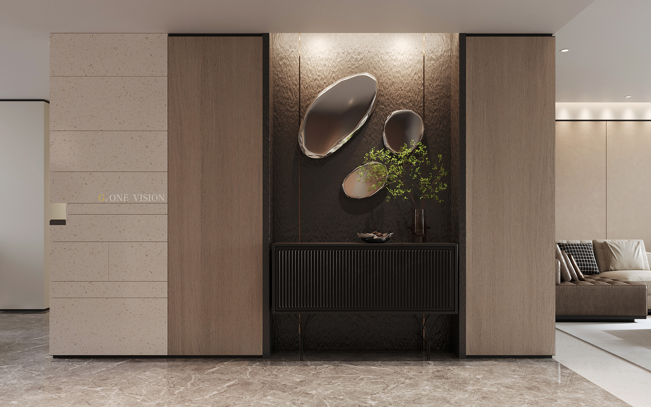 现代简约办公空间设计案例丨勇者空间表现工作室-4