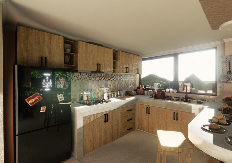 Mobiliario "Vienés" 厨房三聚氰胺家具设计丨厄瓜多尔丨Christian Santiago Calero Chica-10