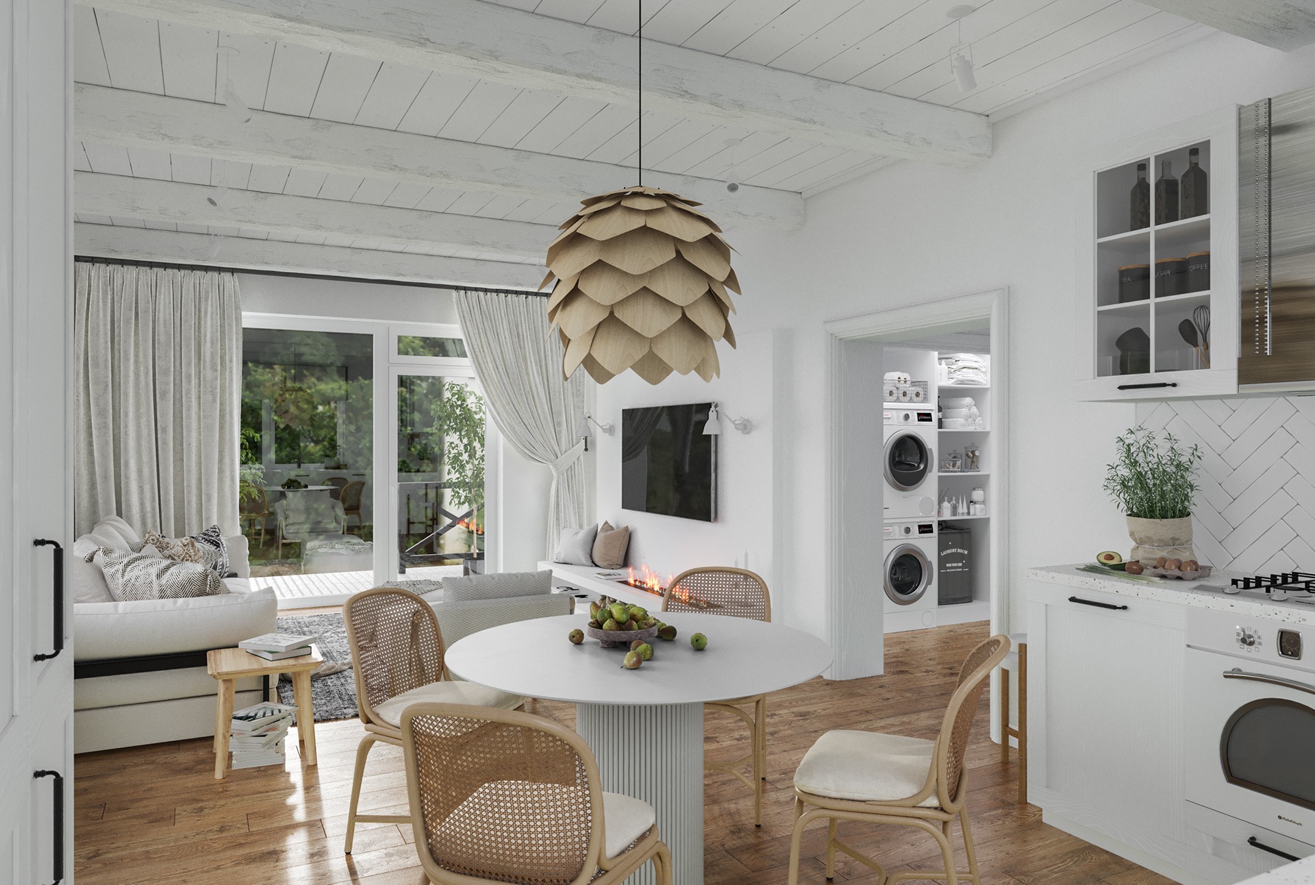 Guryevskaya Sloboda 村 3 号住宅室内设计丨Sergey Kachalov-11