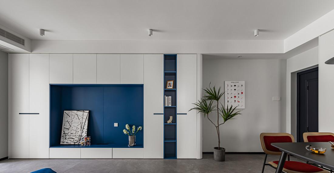 超强储物现代小户型克莱因蓝主旋律-11