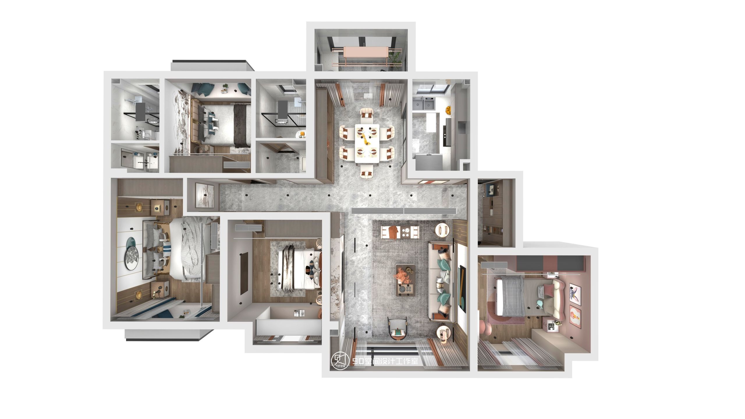 多情种新中式风格126 平方 4 室 2 厅 2 卫-57