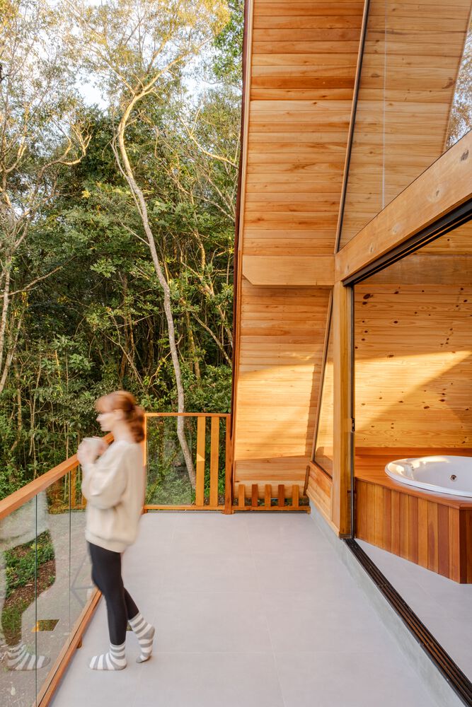 巴西 Pinto Bandeira 自然景观中的 La Pinta Chalets-31