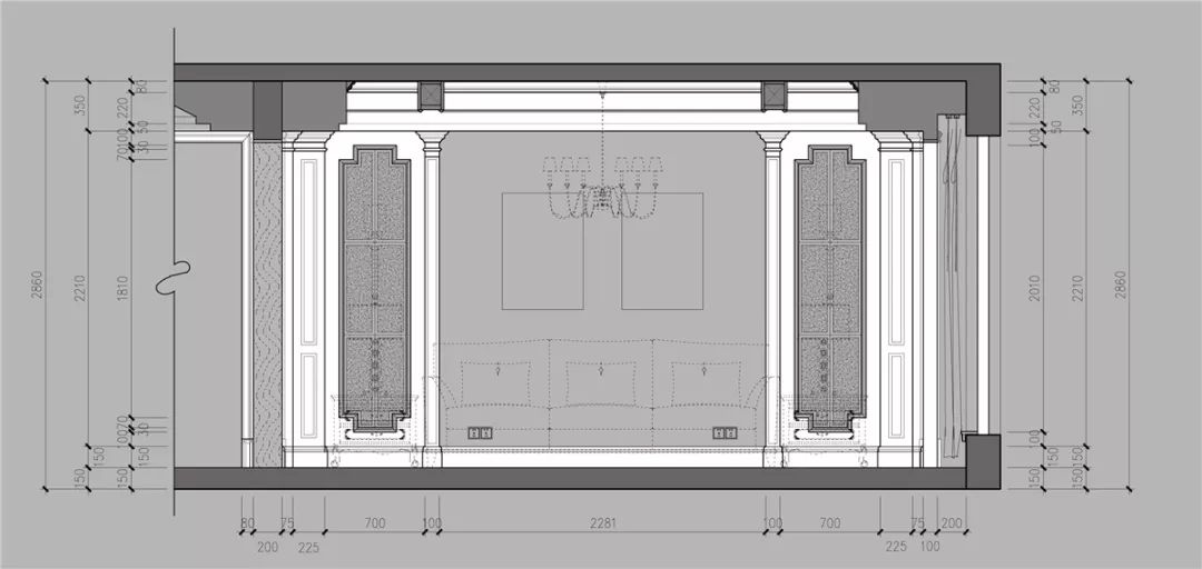 长夏方平米设计,美式平层大宅的优雅色彩碰撞-100
