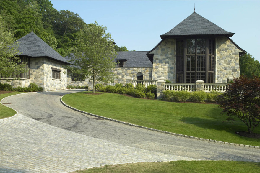 新英格兰山坡豪宅中的大型私人家庭图书馆丨美国康涅狄格丨Mark P. Finlay Architects-21