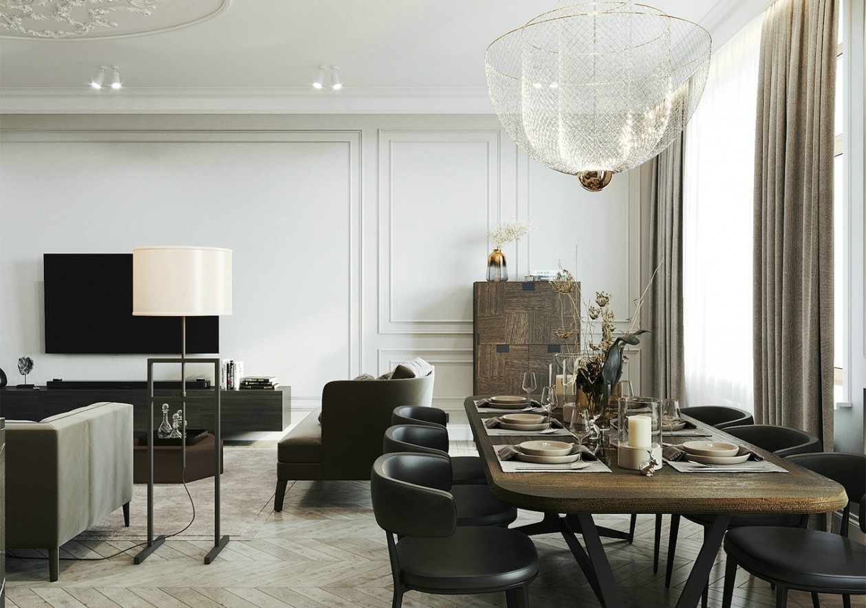黑白灰构建的简欧居所-4
