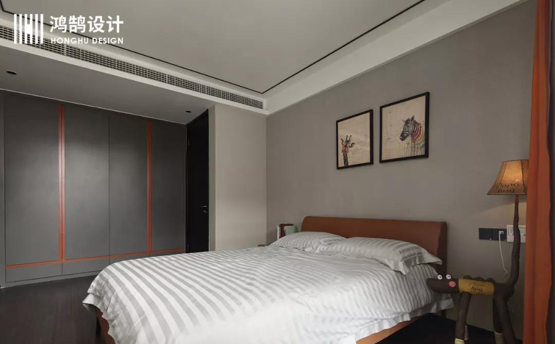 绍兴鸿鹄设计丨别墅空间,现代简约风的低奢艺术-41