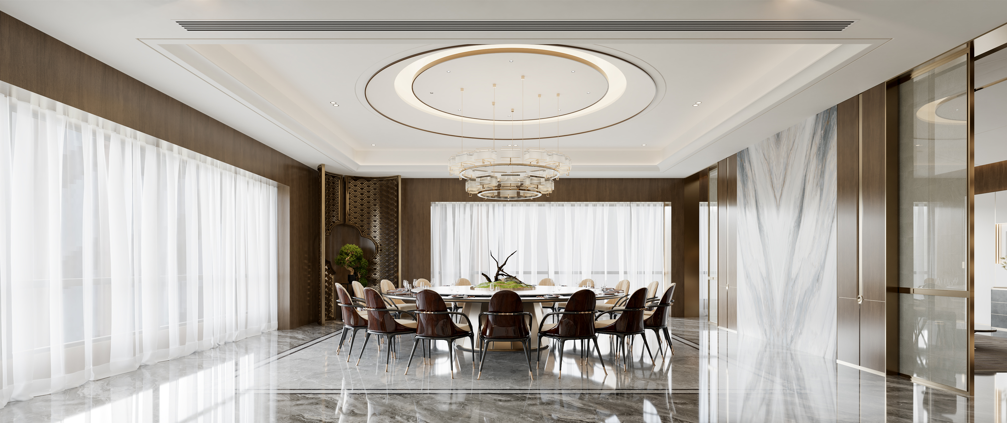 流动与凝聚 会所空间的叙事丨吉盈豪设计-6