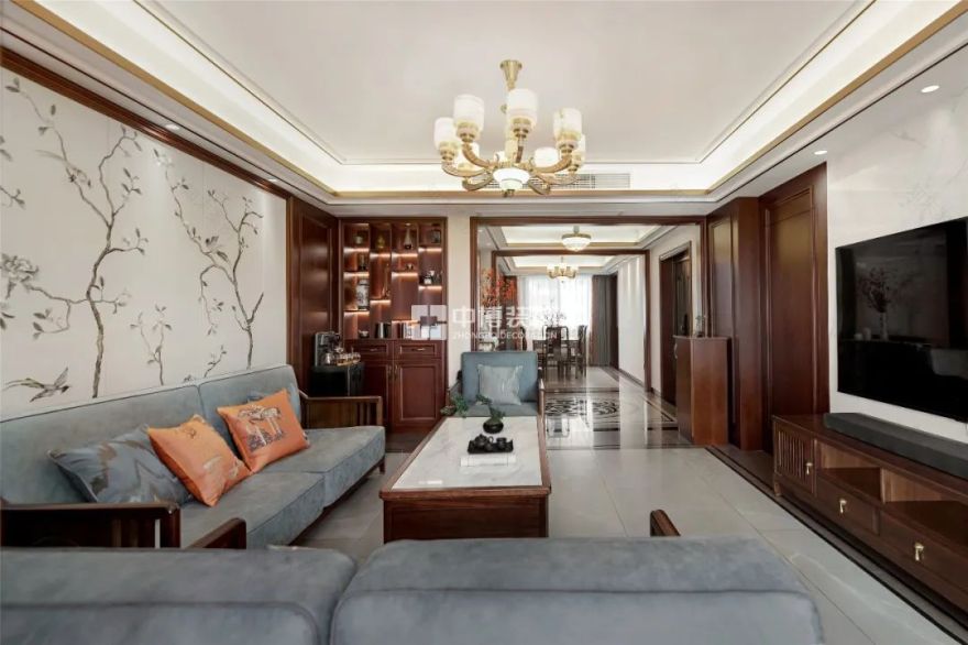 【中博案例】不拘一格的136㎡新中式,古风墨韵,打造高雅宁静住所!-52