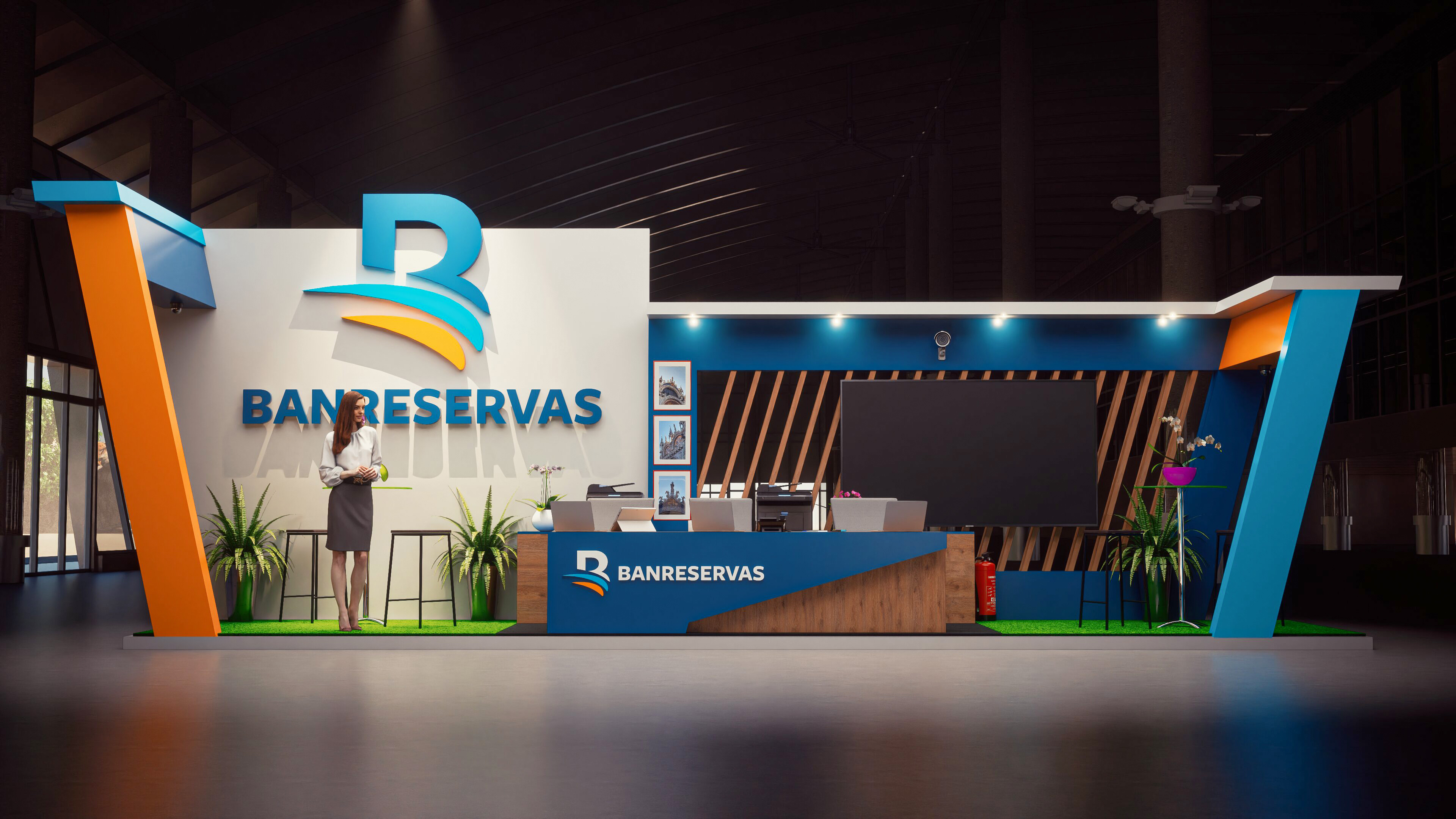 Banreservas bank stand design-0